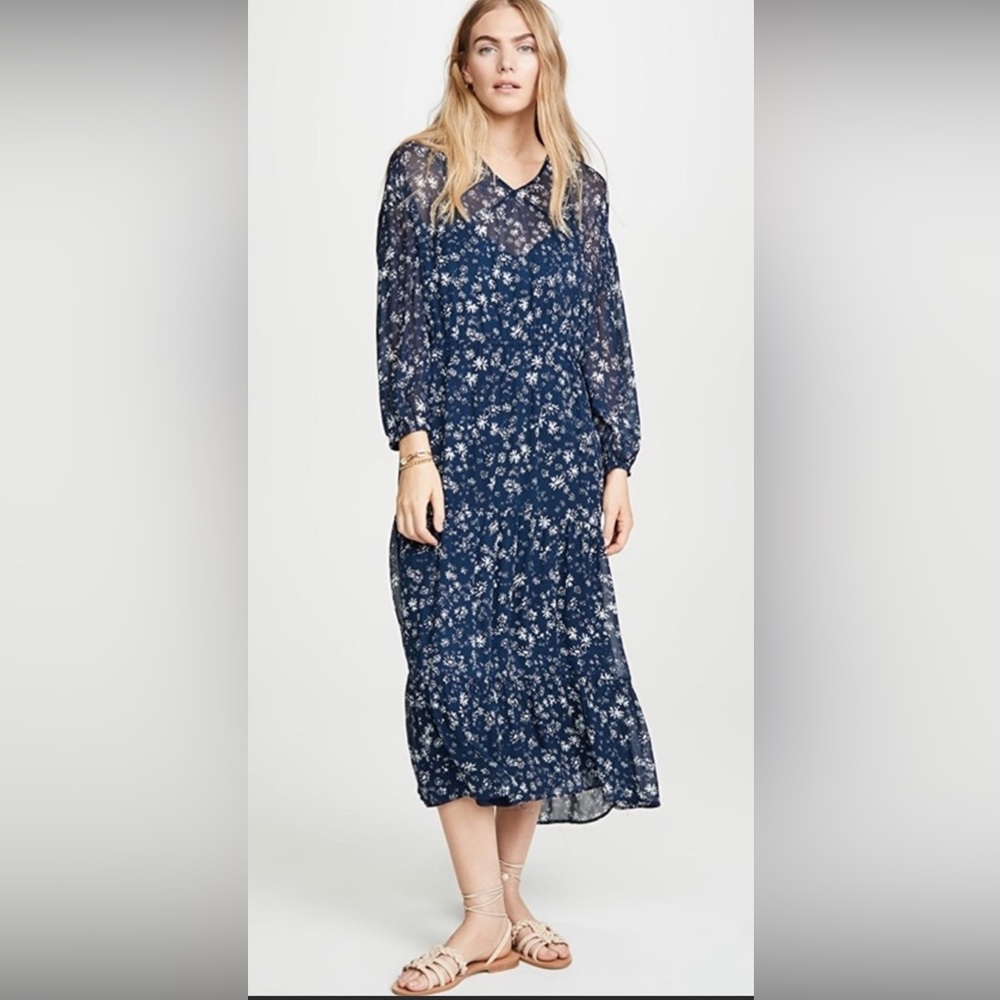 Free People Wallflower Midi Dress Black White sz XS *missing slip*